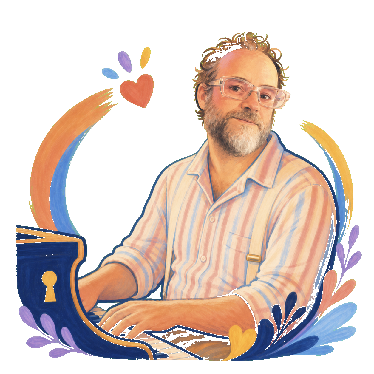 Illustrated portrait of Aubrey Alexander