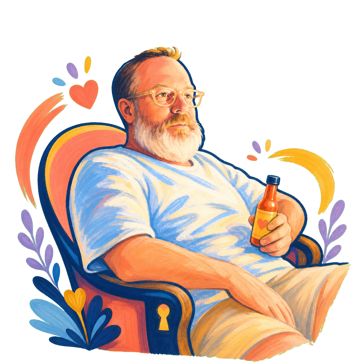 Illustrated portrait of Rodney Kloberdans